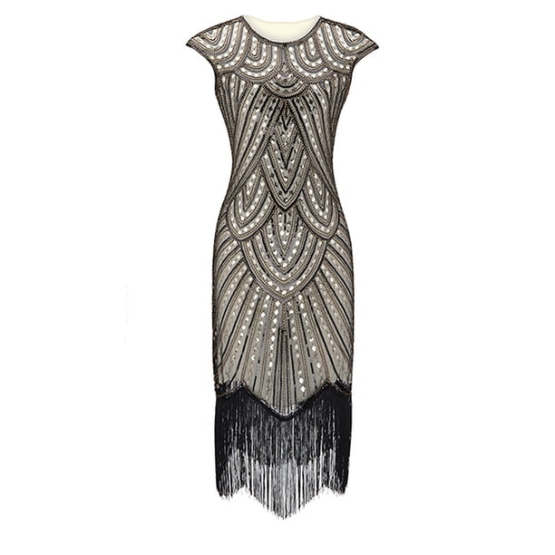1920s grey dress Vintage 1920s Flapper Dress Beaded Silk Chiffon Size M as is – Poppy's  Vintage Clothing main image 0