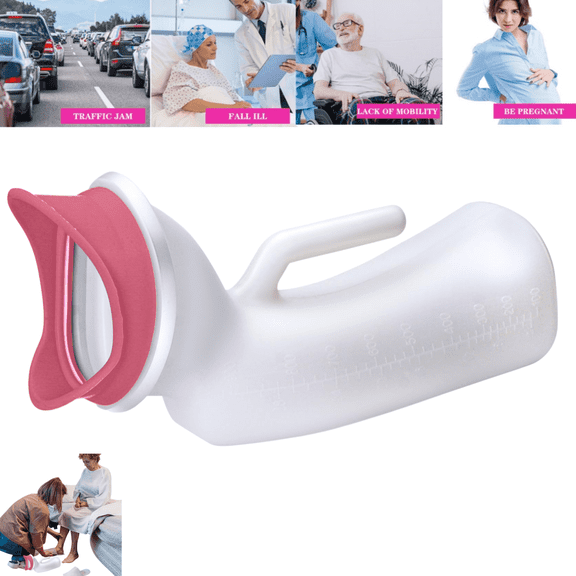 1000ml Portable Female & Male Urinal Bottle, Leakproof Travel Pee Container for Family Car Camping Road Trips, 1 Pcs
