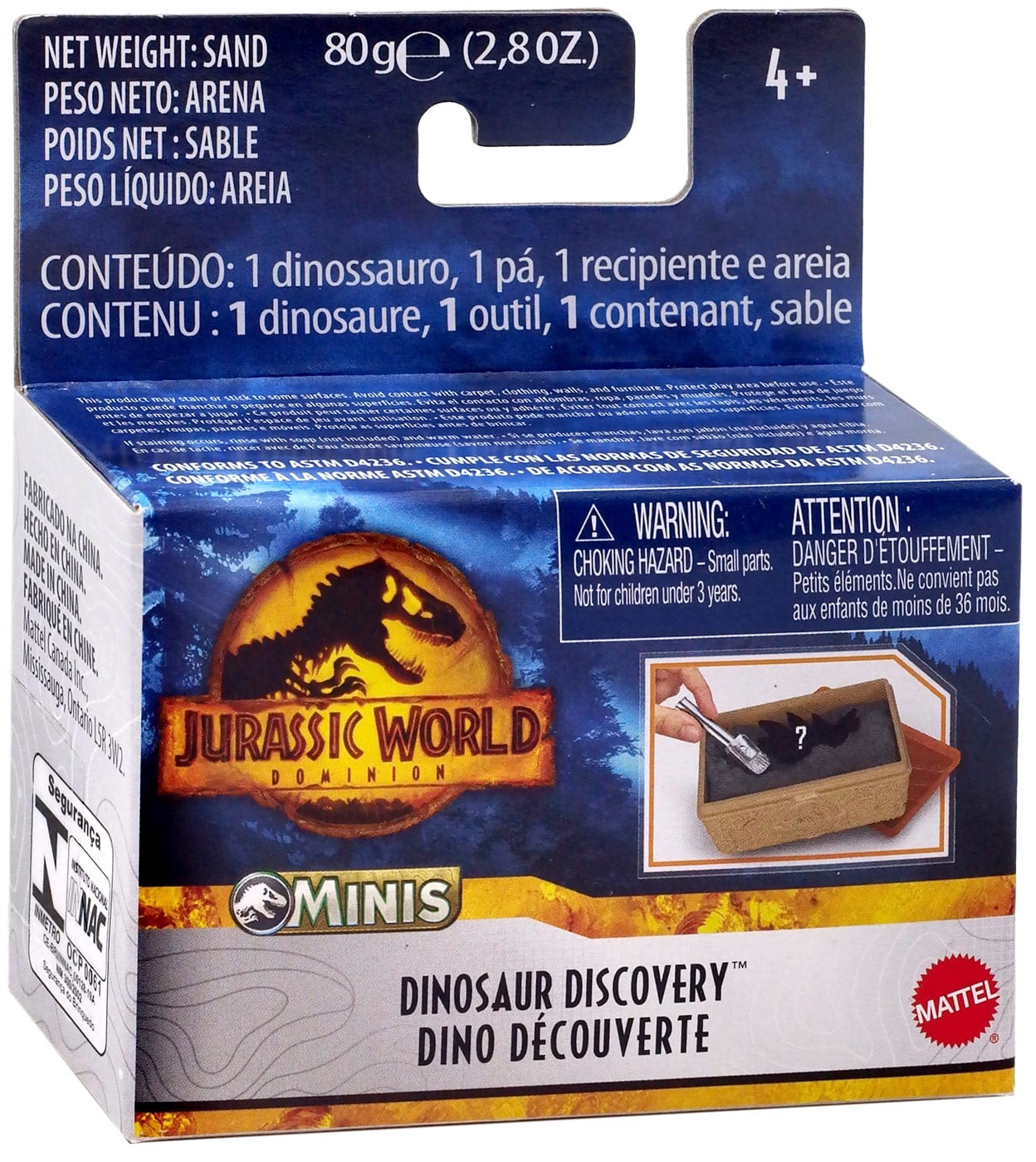 Jurassic World Dominion Dig-Scovery Discovery Pack (Sand & 1 RANDOM Dinosaur Figure (Or 2 Smaller Dinos))