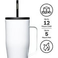 thumbnail image 4 of Corkcicle 30 oz Cold Cup XL, Triple Insulated, Stainless Steel, Water Bottle Tumbler with Handle and Straw, Gloss White, 4 of 5