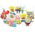 thumbnail image 1 of 12 Pcs Spongebob Patrick Figurine de Dessin Animé Jouet, 1 of 1