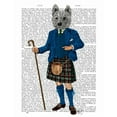 thumbnail image 2 of Fab Funky 12x14 Black Ornate Wood Framed with Double Matting Museum Art Print Titled - West Highland Terrier in Kilt, 2 of 4