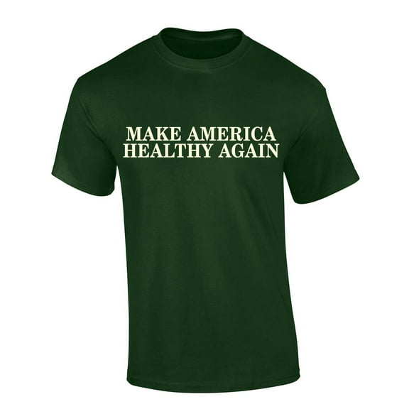 Trenz Shirt Company MAHA Make America Healthy Again Nutrition Wellness Farm To Table Short Sleeve T-shirt-Forest Green-5xl