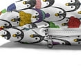 thumbnail image 4 of Sea Animals Pet Bed, Pattern Penguins in Colorful Hats and Scarfs Cold Winter Fun Art, Chew Resistant Pad for Dogs and Cats Cushion with Removable Cover, 24" x 39", Multicolor, by Ambesonne, 4 of 4