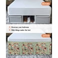 thumbnail image 7 of Sage Green Floral Wrap Around Bed Skirts for Queen Bed 16" Drop,Bed Skirt with Adjustable Elastic Belt Dust Ruffle Bed Valance for Bedroom Hotel Luxury Spring Flowers Leaves Farmhouse Bed Frame Cover, 7 of 7