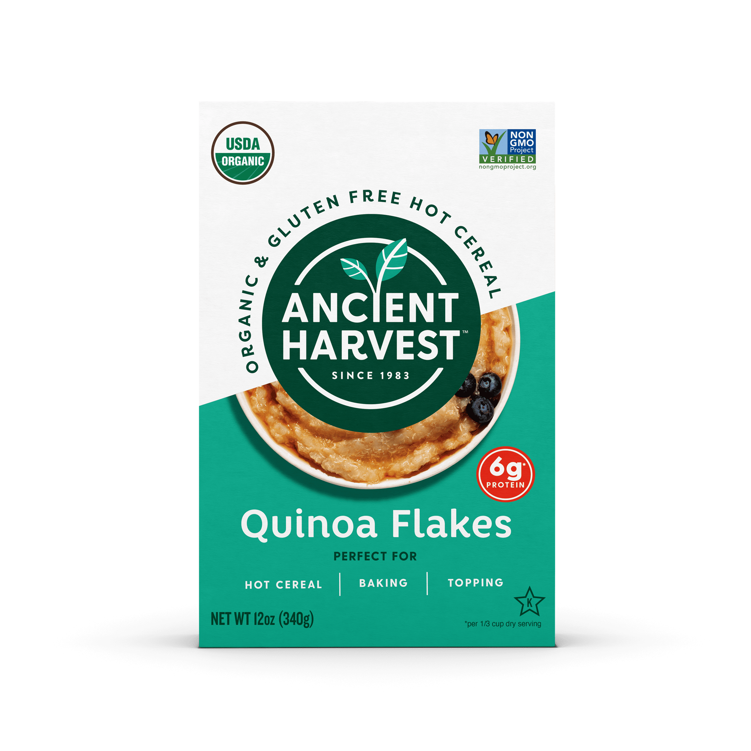 Ancient Harvest Quinoa Flakes Cereal, GlutenFree, Organic, 12 oz