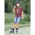 thumbnail image 2 of Cool Dog On Skateboard T-Shirt Juniors -Image by Shutterstock,  Medium, 2 of 4
