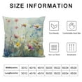 thumbnail image 5 of PHYHOO Spring Summer Floral Throw Pillow Covers Colorful Wildflower Outdoor Pillows Cover Watercolor Flowers Rustic Farmhouse Linen Decorative Cushion Case for Couch Bed Decor, 5 of 5