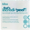 Bliss That'S Incredi-'Peel'! Spa-Strength Glycolic Resurfacing Pads, 30 Ct