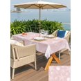 thumbnail image 5 of Outdoor Tablecloth with Umbrella Hole for Patio/Picnic/Party/Camping, Marine Life Waterproof Table Cloth Rectangle Table Cover Washable, Summer Ocean Starfish Conch Seashell Pink (60"x 102"), 5 of 8