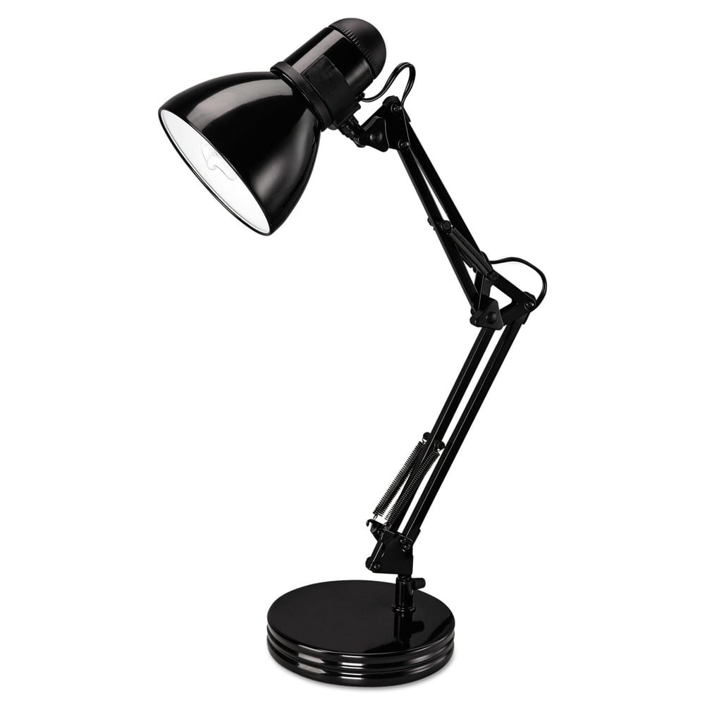 Alera Architect Desk Lamp, Adjustable Arm, 6.75"w X 11.5"d X 22"h, Black