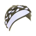 thumbnail image 2 of lnmuld Two Tone Braided Turban Hat Stretch Fashion Head Wrap Head Cover Size:One Size, 2 of 3