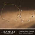 thumbnail image 3 of JeenMata 1 Carat Lab Grown Diamond Five Stone Bezel Station Necklaces - in 18K Yellow Gold Plating Necklace for Women, Female, Adult, 3 of 8