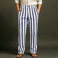 thumbnail image 2 of Uwinwear Striped Dress Pants for Men's Big & Tall Flat Front Business Trousers Casual Straight-Legs Long Pants with Pockets,Dark Blue,XXL, 2 of 5