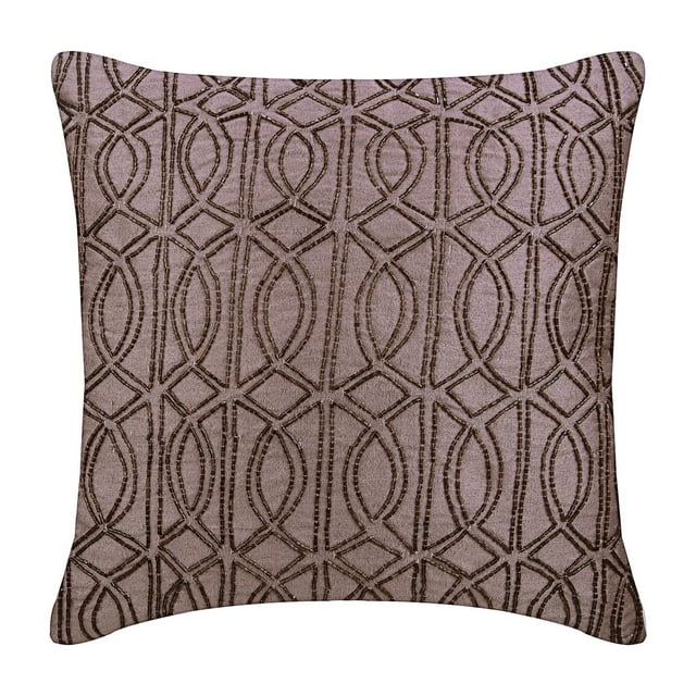 Purple Pillow Shams, Lattice Trellis Pillow Sham, 24x24 inch (60x60 cm) Pillow Sham, Square Silk Pillow Sham, Pillow Shams, Modern Style, Geometric Pattern - The Class Effect