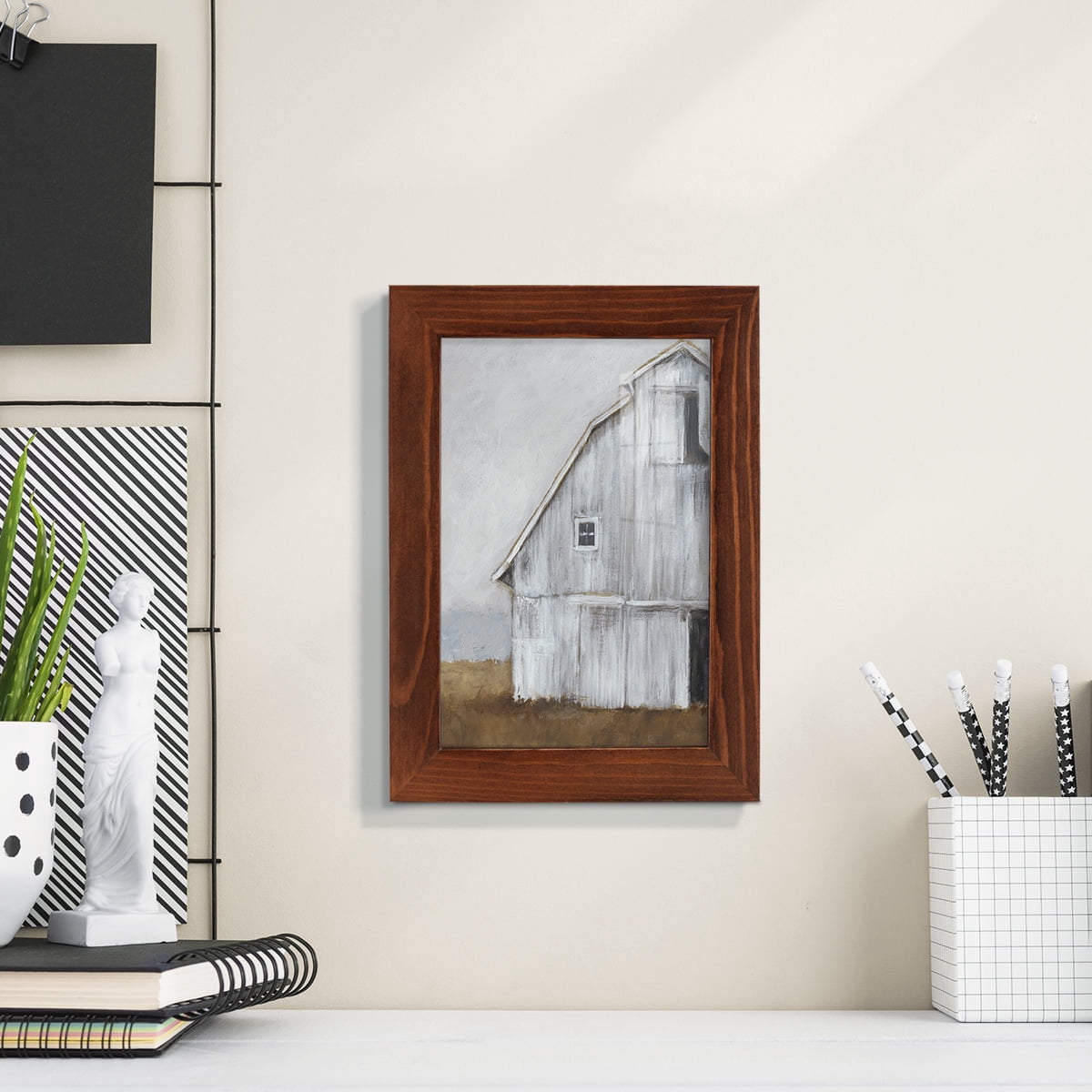 Abandoned Barn II -Framed Print w/glass-Chestnut