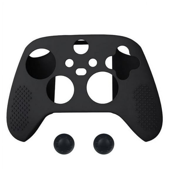 Mazepoly Silicone Cover Case with 2 Thumb Grip Caps for XBOX Series X/S Controller, Black