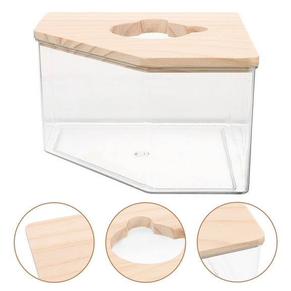 LOLIPPYY Sand Bath Hamster Dwarf Hamster Bath Container Transparent 1Pcs