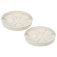 thumbnail image 1 of Uxcell 6 Inch Plant Saucers Tray, Durable Plastic Round Flower Pot Drip Tray, White 2Pcs, White 6 Inch, 1 of 5