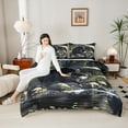 thumbnail image 4 of Castle Fairy Jungle Animal Bear Bedding Comforter Set 2pcs for Female Men Adults,Mountain Woodland Wildlife Twin Comforter Sets Microfiber,Lake River Life Breathable Bedding Set, 4 of 8