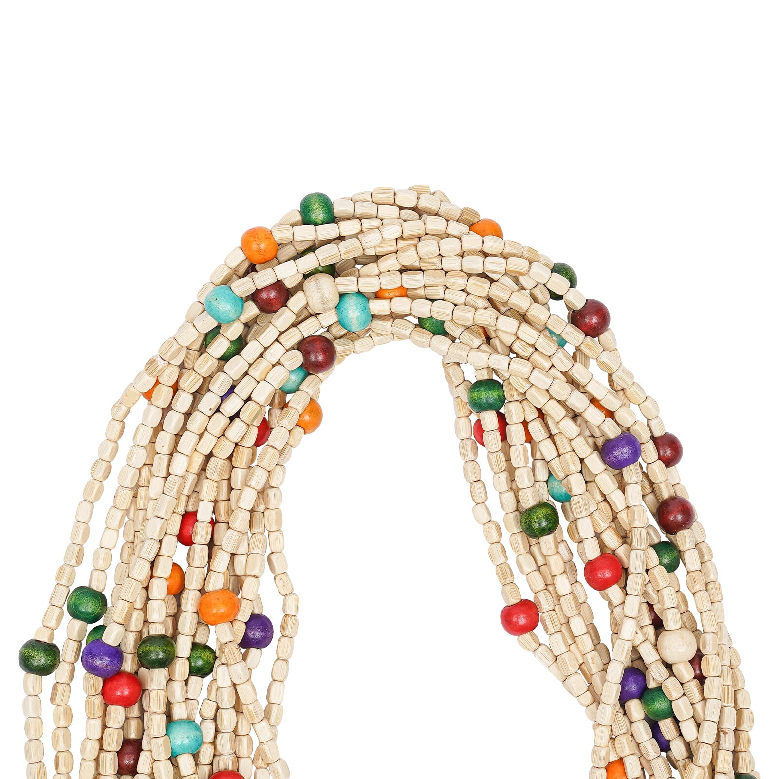 Natural Wooden Door Beaded Curtain, Doorway Beads, Front Door Decor Curtains, Color Door for Doors in Living Rooms, Balconies, Courtyards, Study Rooms (35.43*74.89 in)