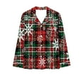 thumbnail image 5 of FDGIU Festive Christmas Pajama Set, Women's Printed Long Sleeve Pjs, Cozy Holiday Loungewear, 5 of 5