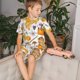 thumbnail image 4 of Fotbe Honey Bee Set Pijama Estampada de 2 Piezas para Niños – Ropa de Dormir de Manga Corta Cómoda para Niños y Niñas, Camiseta y Shorts de Algodón-Medium, 4 of 6