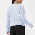 thumbnail image 5 of Craaazy Casual Womens Waffle Knit Sweatshirt Crew Neck Raglan Sleeve Loose Fit Top for Sports and Daily Wear Gifts, 5 of 7