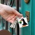 thumbnail image 6 of 3dRose, Funny Cute Penguin Drinking Margarita Cartoon, set of 4 Key Chains, 6 of 7