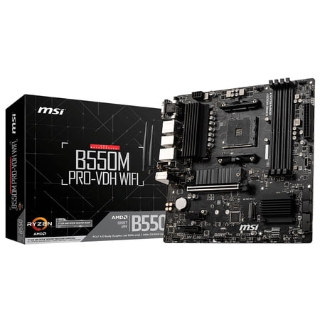 MSI AMD B550M PRO-VDH WIFI Socket AM4 Micro ATX DDR4-SDRAM Motherboard