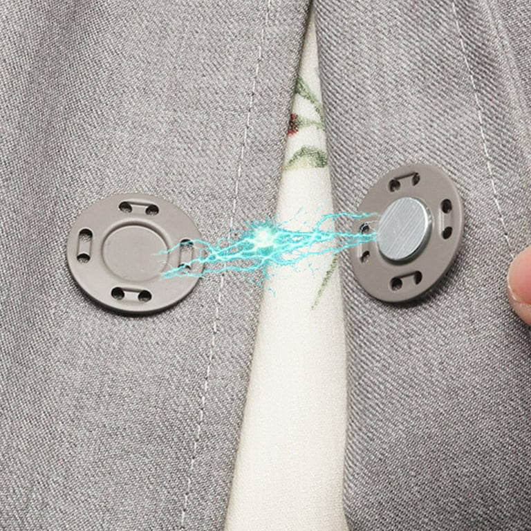 Mairbeon 5 Pairs Invisible 8 holes Design Magnet Buttons Metal