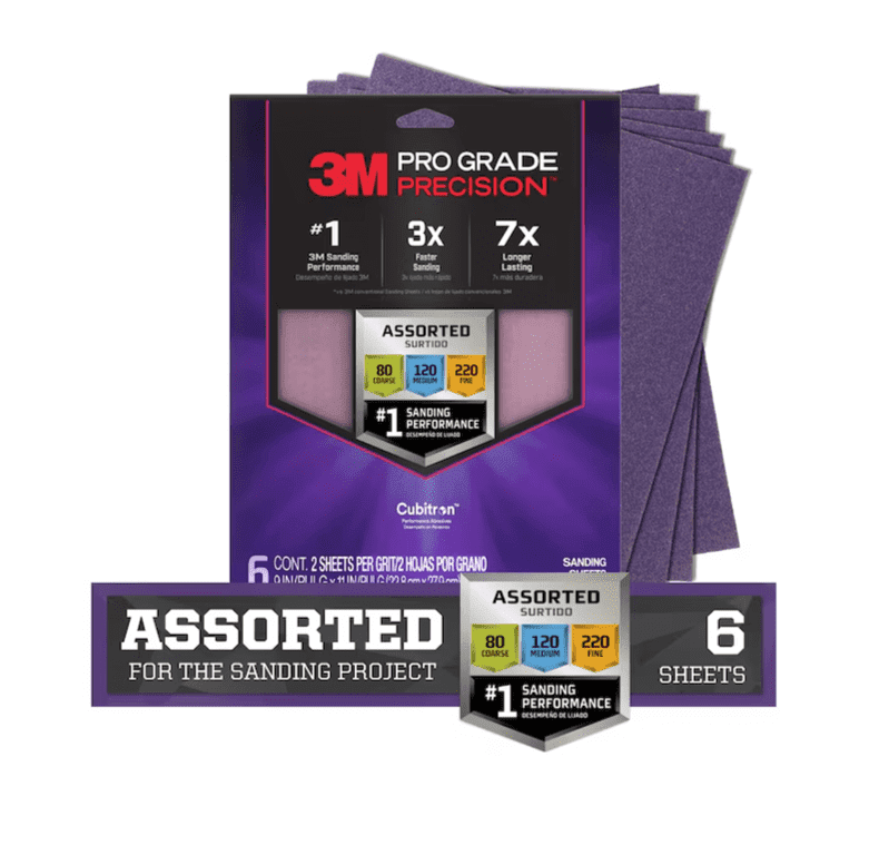 3M Advanced Sandpaper, 3-Pack, 150 Grit, 3M Pro Grade Precision - View #11
