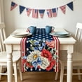 thumbnail image 3 of 4th of July Table Runner, 13x72" Stars Stripe/Plaid Memorial Day Table Runner, Patriotic Table Runner for Patriotic Party Dining Table Decor, 4th of July Decorations, 3 of 5