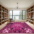 thumbnail image 2 of ODIKA 4'x6' Machine Washable Non-Slip Area Rug, Oriental Pink High Traffic Rug, Pink, 1078651, 2 of 7