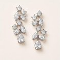 thumbnail image 2 of Gorgeous 925 Silver Drop Earrings Cubic Zircon Wedding Engagement Jewelry A Pair, 2 of 3
