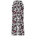 thumbnail image 4 of Zpanxa Womens Print High Waisted Flare Pants Comfy Casual Pajama Drawstring Lounge Wide Leg Pants Relaxed Fit Straight Leg Pant Pink L, 4 of 4
