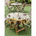thumbnail image 4 of Outdoor Tablecloth with Umbrella Hole for Patio/Picnic/Party/Camping, Sunflower Eucalyptus Waterproof Table Cloth Round Cover Washable, Farmhouse Weeping Botanical Linen (Dia 60"), 4 of 8