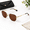 C02 Gold Frame Brown Lens-53 Millimeters, variant on C03 Grey Frame Grey Lens 53 Millimeters Polarized Hexagon Metal Frame Sunglasses