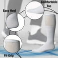 thumbnail image 5 of Yacht & Smith Mens & Womens Wholesale Bulk Cotton Tube Socks, Referee Style (36 Pairs White, Mens 10-13 (Shoe Size 7-12)), 5 of 6