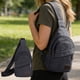 thumbnail image 4 of Bolsa cruzada unisex Mochila impermeable de lona con bandolera 30x17cm Bolsa de hombro individual con múltiples compartimentos para senderismo Viajes de uso diario Azul negro Verde claro Caqui marrón, 4 of 6