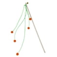 thumbnail image 2 of Interactive Cat Toy With Bell And Yarn Balls, Cat Wand For Kitten Engagement, Cat Exercise And Play Toy, Handheld Cat Toy With Wooden Stick And Colorful Strings, Cat Plaything For, 2 of 5