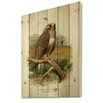thumbnail image 2 of Designart 'Ancient Bird Life IX' Traditional Print on Natural Pine Wood, 2 of 5