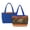 Aztec Hummingbird Sunflower, variant on American Flag Eagle Print Large Capacity Reversible Tote Bag, Women 's Quilted America 250th Anniversary Handbag with Side Pockets, Lightweight Top Handle Satchel for Work Shopping, Blue