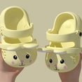 thumbnail image 6 of KPOPLK Kids Boys Girls Cartoon Clogs Slippers Toddler Slip On Lightweight Beach Pool Sandals Size 13,Yellow, 6 of 6