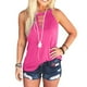 thumbnail image 1 of Guardurnaity Camiseta sin mangas con cuello halter de color liso para mujer Prendas para la parte del cuerpo Rosa roja L, 1 of 6