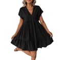 thumbnail image 2 of Guieoi Womens Dresses Plus Size 2026 New Trendy Summer Mini Sun Dress Short-Sleeve Dress, 2 of 9