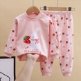 thumbnail image 2 of NOLDARES Toddler Baby Kid Girls Cute Outfits Clothing 2pcs Fall Set Long Sleeve Crewneck Tee and Pants Clothes(Pink,2-3 Y), 2 of 5