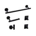 thumbnail image 1 of 5 Piece Stainless Steel Bathroom Hardware Set Includes Extended Towel Rack Toilet Paper Holder And 3 Bathrobe Hooks For Home Bathroom Organization 0.93 Lb, 1 of 6