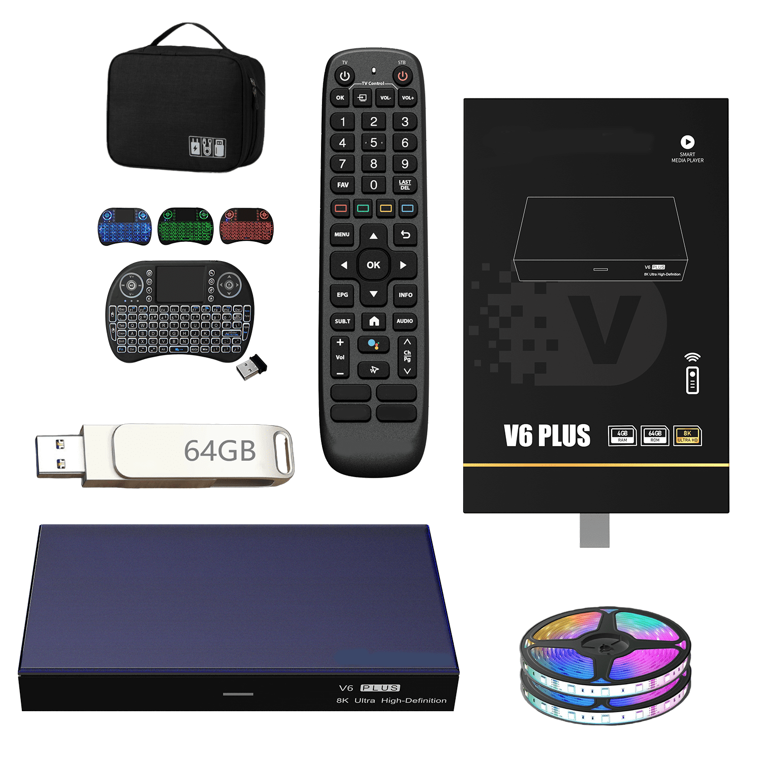 2026 V 6 Plus 64GB 8K HD Home Theatre System with Voice Control