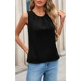 thumbnail image 2 of PRETTYGARDEN Womens Summer Tank Tops Crewneck Sleeveless Business Blouse Casual Loose Pleated Basic Shirt, 2 of 7